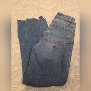 FRAME le Crop Mini Boot Blue Denim Jeans Sz 26